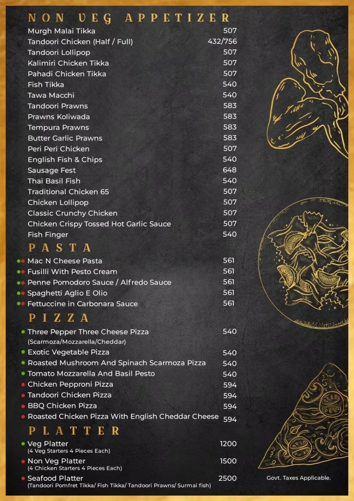 Berlin Brew Non-Veg, Pasta & Pizza menu